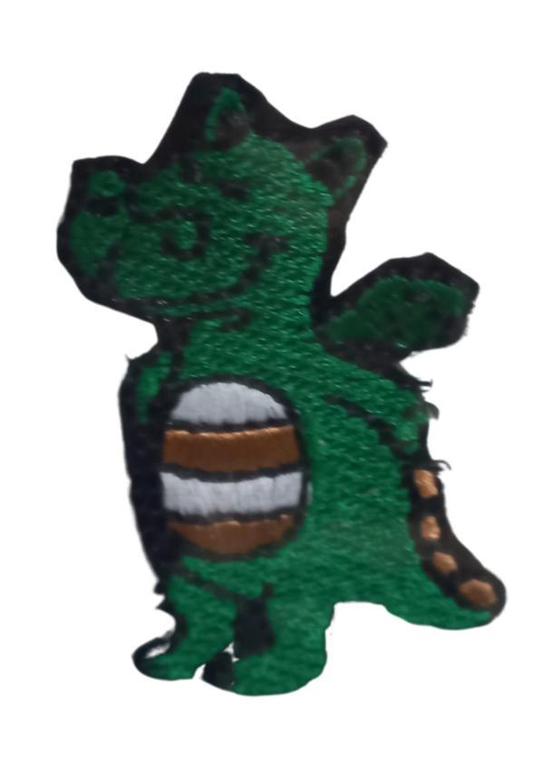 Aplike Ütü İle Yapışan Dinazor Yeşil Arma 2,5x4 cm - Image 1