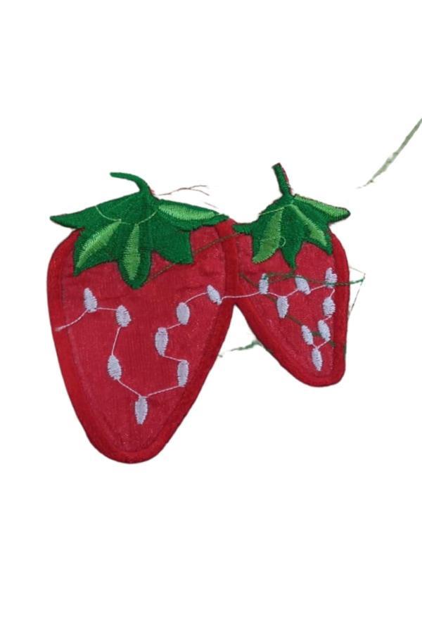 Aplike Ütü İle Yapışan 2'li Çilek Desen - Image 1