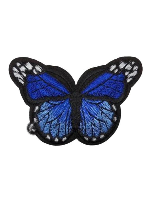 Aplike Ütü İle Yapışan Kelebek Lacivert Arma 7x5 cm - Image 1