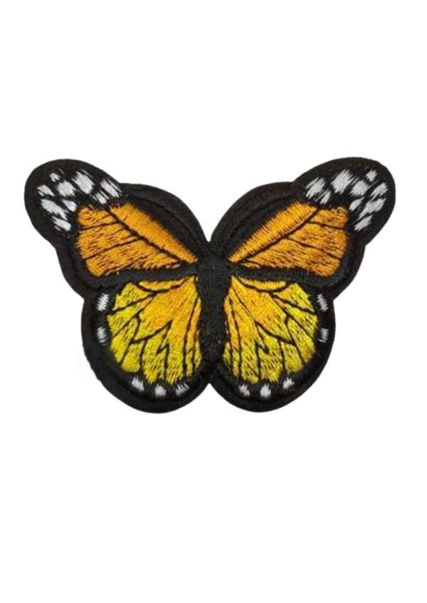 Aplike Ütü İle Yapışan Kelebek Sarı Arma 7x5 cm - Image 1