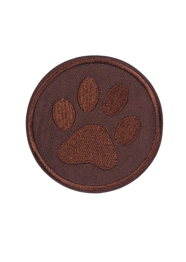 Aplike Ütü İle Yapışan Koyu Kahve Pati Arma 5 cm - Image 1