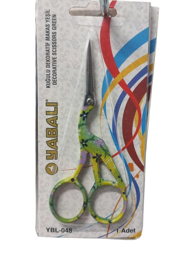 Nakış Makası Kuğulu Dekoratif Makas Yeşil YBL-048 Model 6 - Image 1
