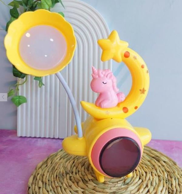 Çocuk Odası Ay ve Unicorn Desenli Gece Lambası - Image 1