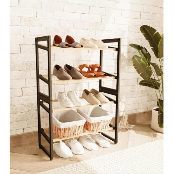 4 Katlı Ahşap Ayakkabılık  - Image 1