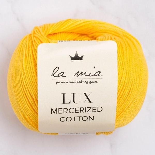 La Mia Lux Mercerized Cotton Koyu Sarısı El Örgü İpi - 181 - 33754 - Image 1