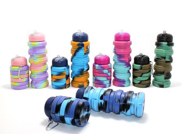 Katlanabilir Portatif Silikon Su Şişesi 500 Ml Model 1  - Image 1