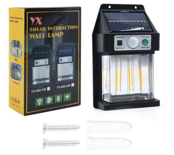 Güneş Enerjili Hareket Sensörlü Duvar Lambası - Image 1