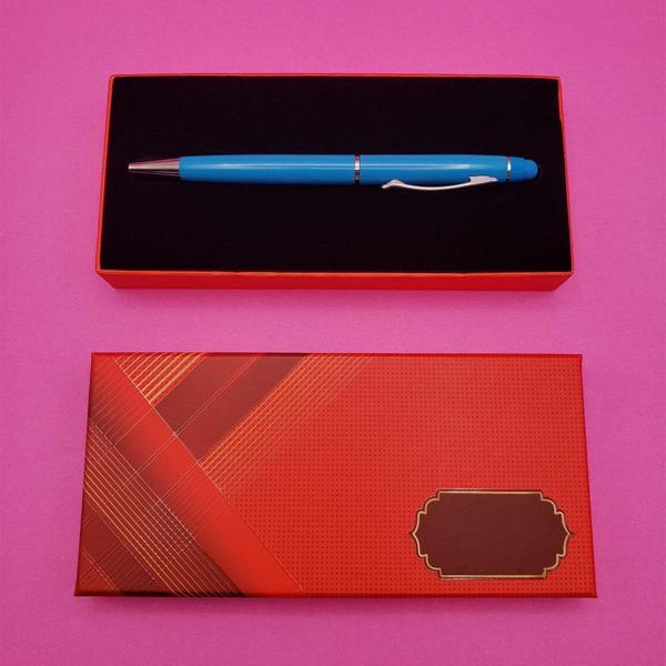 Kutulu Metal Turkuaz Kalem - Image 1