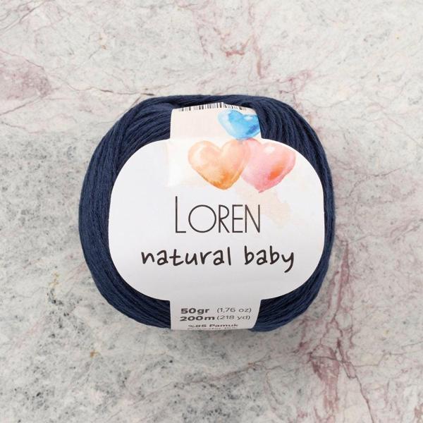 Loren Natural Baby Lacivert El Örgü İpi - R005 - 33940 - Image 1
