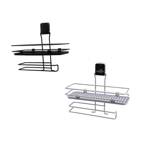 METAL MİX : SİYAH - KROM ROZA RAFLI KAĞIT HAVLULUK YAPIŞKANLI MONTAJ - PLS RAF (5250) - Image 1