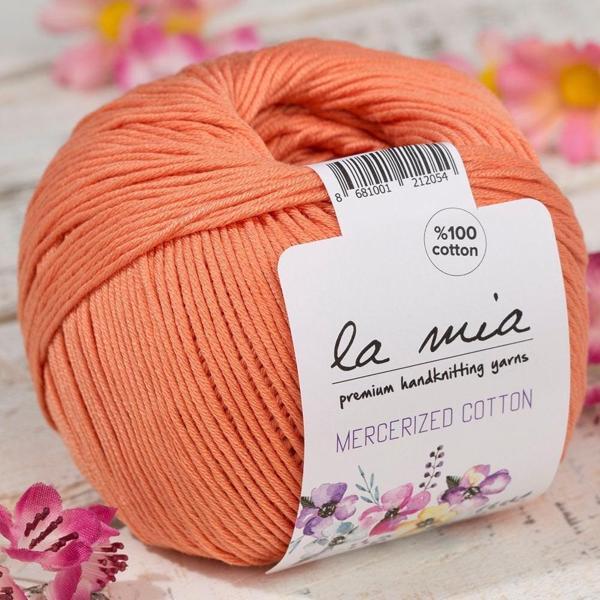 La Mia Mercerized Cotton Turuncu El Örgü İpi - 201 - 33581 - Image 1