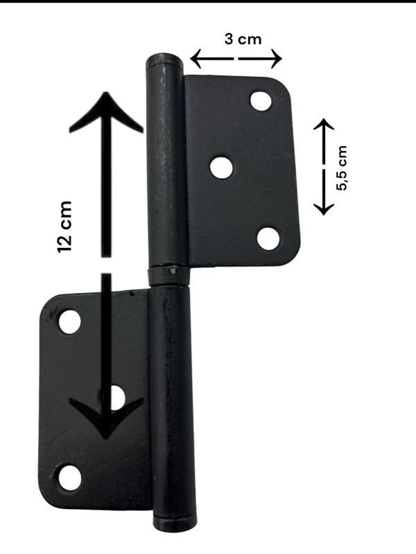 Ennalbur 12 cm Siyah Yönsüz Cerman Menteşe - Image 1