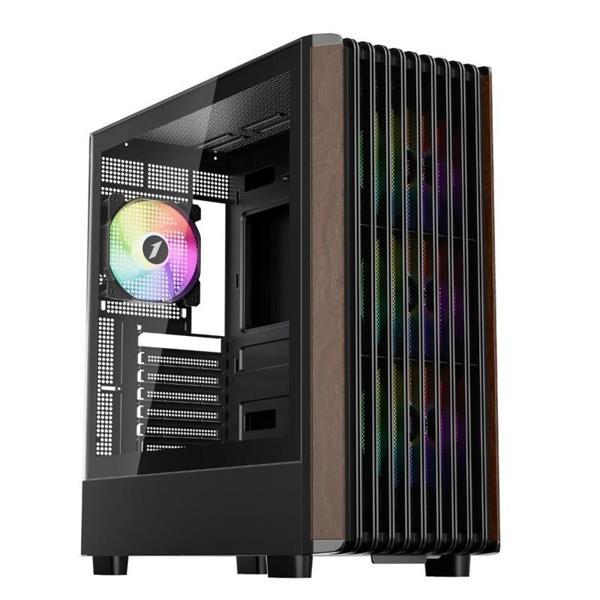 1ST PLAYER WD5 SİYAH 750W 80+ SILVER ATX 3.1 ARGB 4X12CM FAN TEMPERLİ CAM USB 3.0 ATX KASA - Image 1