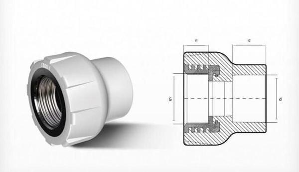 Ege Yıldız PPRC 63X2 Dişi Adaptör Gri - Image 1