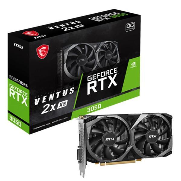 MSI GEFORCE RTX3050 VENTUS 2X XS 8G OC 8GB GDDR6 128BIT 1XHDMI 1XDP 1XDVI EKRAN KARTI - Image 1
