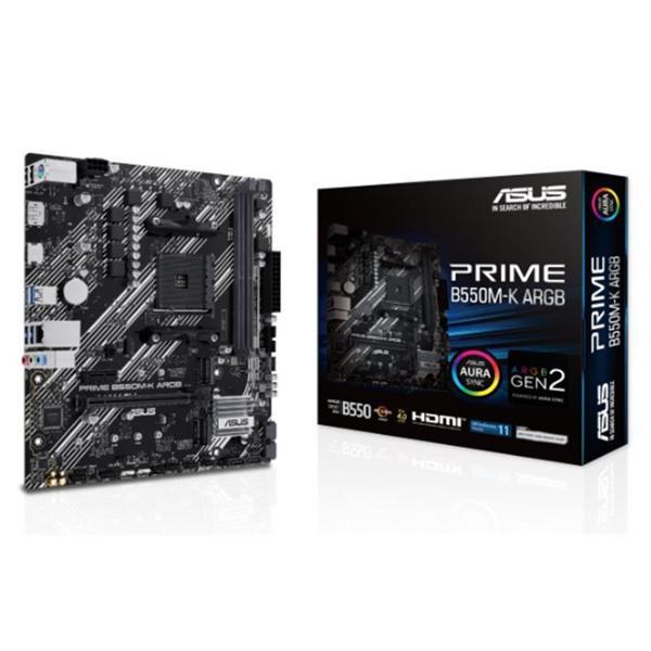 ASUS PRIME B550M-K ARGB DDR4 5100MHZ 1XHDMI 1XDP 2XM.2 USB 3.2 MATX AM4 (AMD AM4 5000/4000 G/3000 SERİSİ İLE UYUMLU) - Image 1