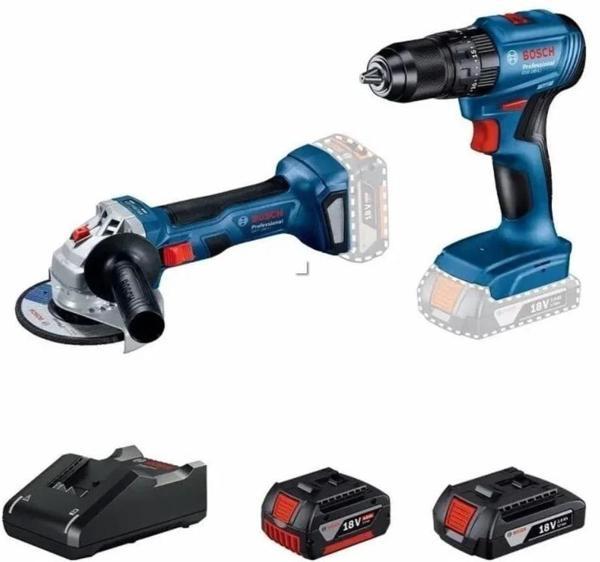 Bosch GWS 180-LI + GSB 185 Akülü Taşlama ve Darbeli Matkap Seti - Image 1