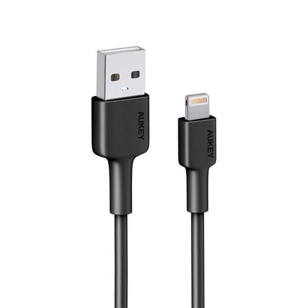 AUKEY CB-BAL7-BK NAYLON ÖRGÜLÜ USB-A LIGHTNING KABLOSU 0.9MT - Image 1