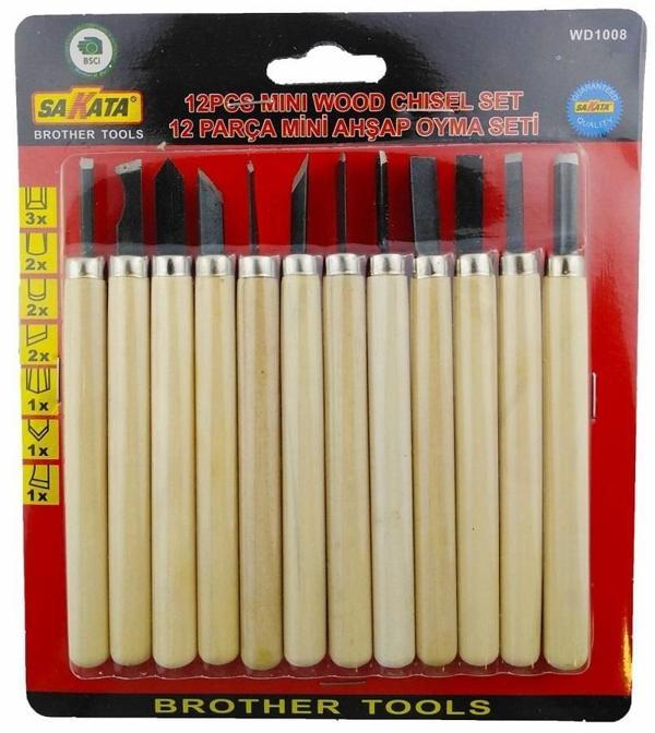 Sakata WD 1008 Ahşap Oyma Seti 12 Parça - Image 1