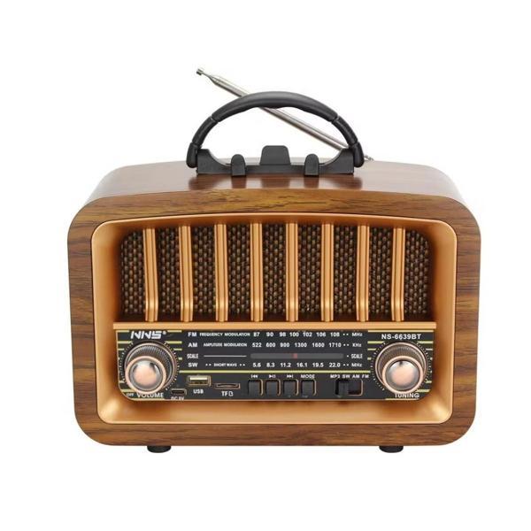 BUFFER®  Taşınabilir USB İle Şarj Olabilen Klasik AM /FM/SW Transistör Retro Tipi Klasik Radyo  - Image 1