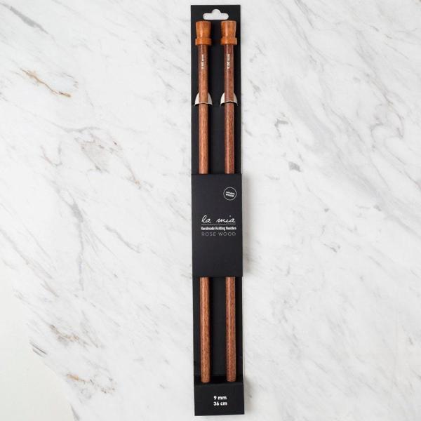 La Mia Rosewood 9 mm 36 cm Ahşap Örgü Şişi - Image 1