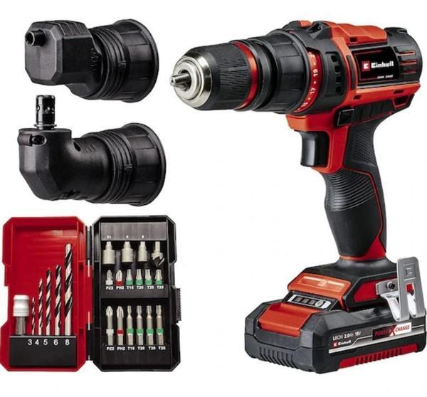 Einhell TE-CD 18/45 3X Lİ-i +22 (1x2,0 Ah) Akülü Vidalama Set - Image 1
