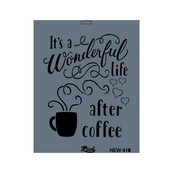 Rich New Seri N-418 Stencil 35x25 cm - Image 1