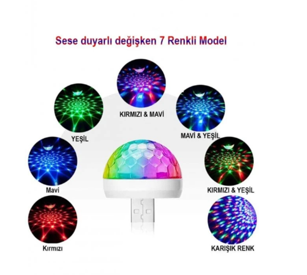 Usb Girişli Sese Duyarlı Disko Topu - Image 1