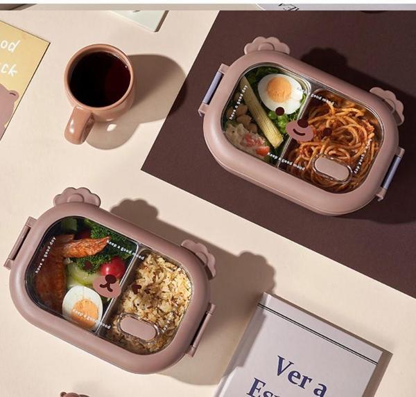 Bölmeli Paslanmaz Çelik Yemek Kutusu - Image 1