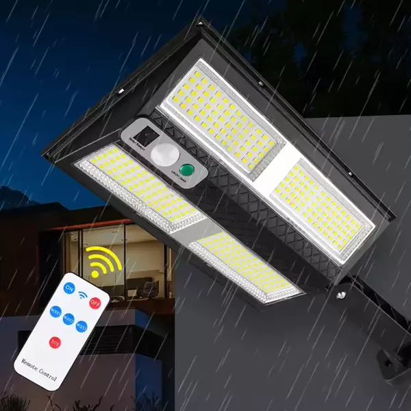 Hareket Sensörlü IP65 Güneş Enerjili LED Spot Kumandalı (5250) - Image 1