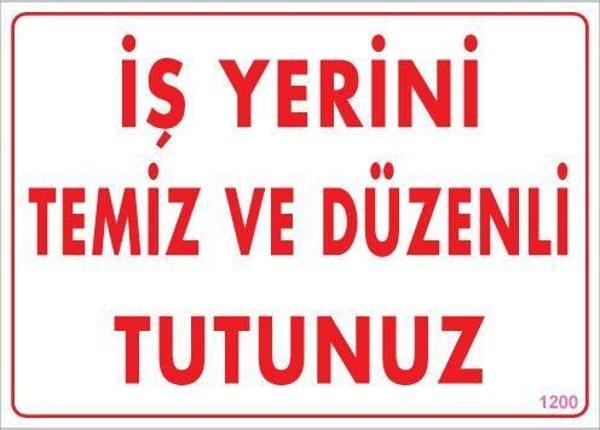 Temizlik Düzen Uyarı Levhası 25x35 KOD:1200 - Image 1