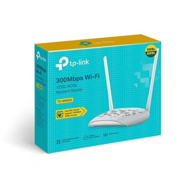 TP-LINK TD-W9950 300MBPS 4 PORT VDSL/ADSL WIFI MODEM ROUTER - Image 1