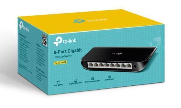 TP-LINK TL-SG1008D 8 PORT GIGABIT PLASTİK KASA SWITCH - Image 1