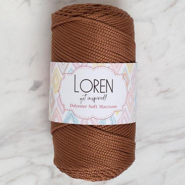 Loren Polyester Soft Macrame Kahverengi El Örgü İpi - LM033 - 34439 - Image 1
