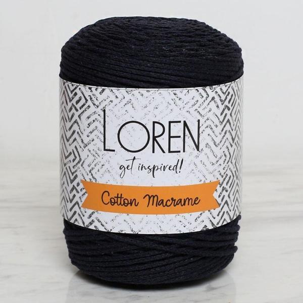 Loren Cotton Macrame Lacivert - R005 - 34361 - Image 1