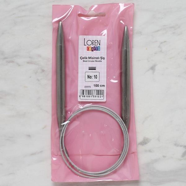 Loren Crafts 10 mm Çelik Misinalı Şiş 100 cm - Image 1
