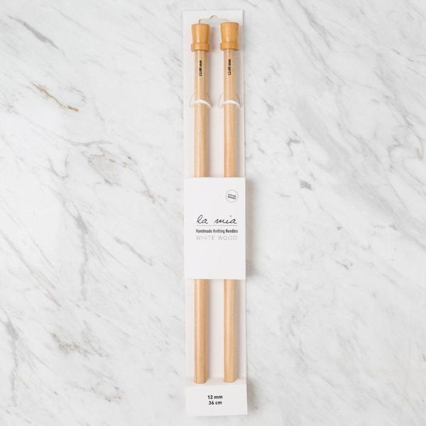 La Mia Whitewood 12 mm 36 cm Ahşap Örgü Şişi - Image 1