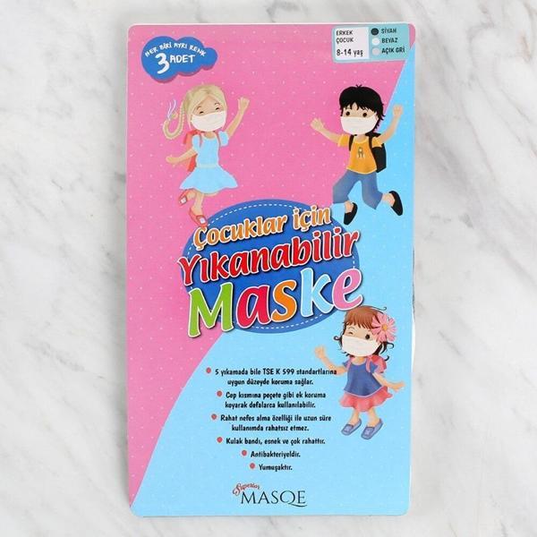 Loren Erkek Çocuklar için Yıkanabilir Maske 8 - 14 - Image 1