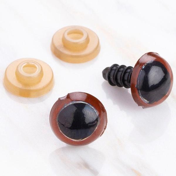 Loren 12 mm Kahverengi 5 Çift Amigurumi Göz - Image 1