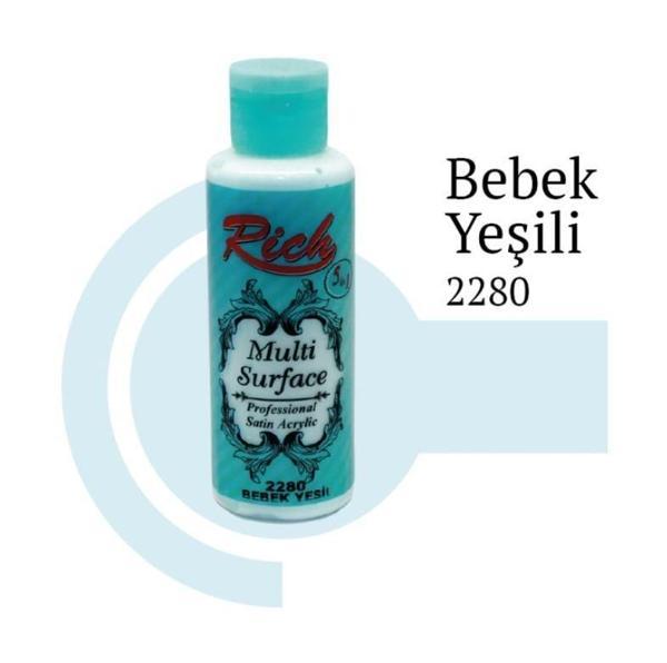 Rich Multi Surface 2280 Bebek Yeşili Akrilik Boya 130 cc - Image 1