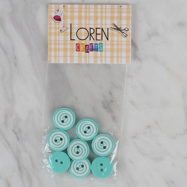 Loren Crafts yeşil 8 li yuvarlak düğme - 454 - Image 1