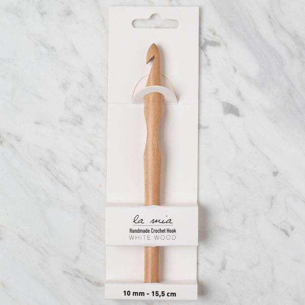 La Mia Whitewood 10 mm 15.5 cm Ahşap Yün Tığ - Image 1