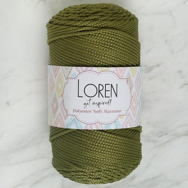 Loren Polyester Soft Macrame Yeşil El Örgü İpi - LM010 - 34429 - Image 1