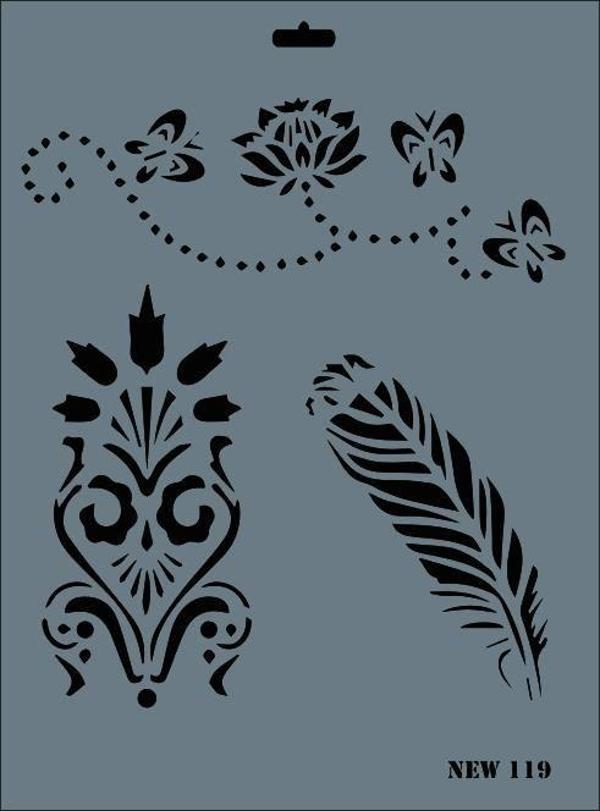 Rich New Seri N-119 Stencil 35x25 cm - Image 1