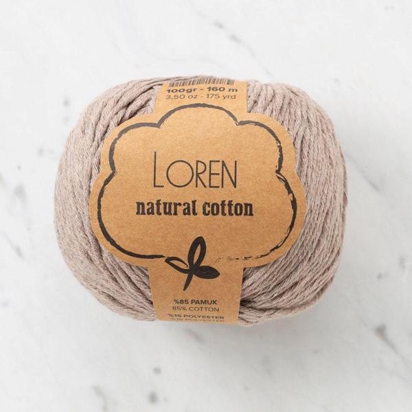 Loren Natural Cotton Vizon El Örgü İpi - R085 - 33924 - Image 1