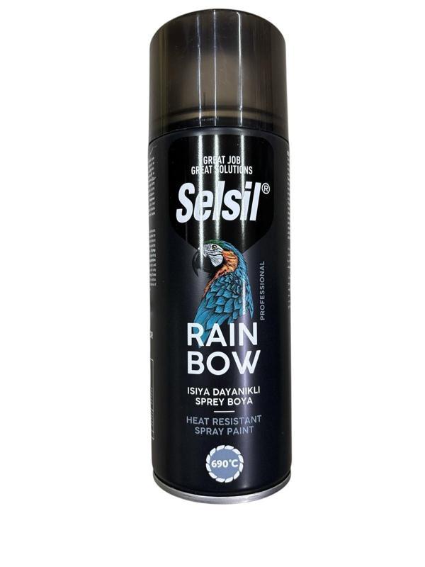 Selsil Rainbow Akrilik Sprey Boya 690 Derece Isıya Dayanıklı Siyah - Image 1