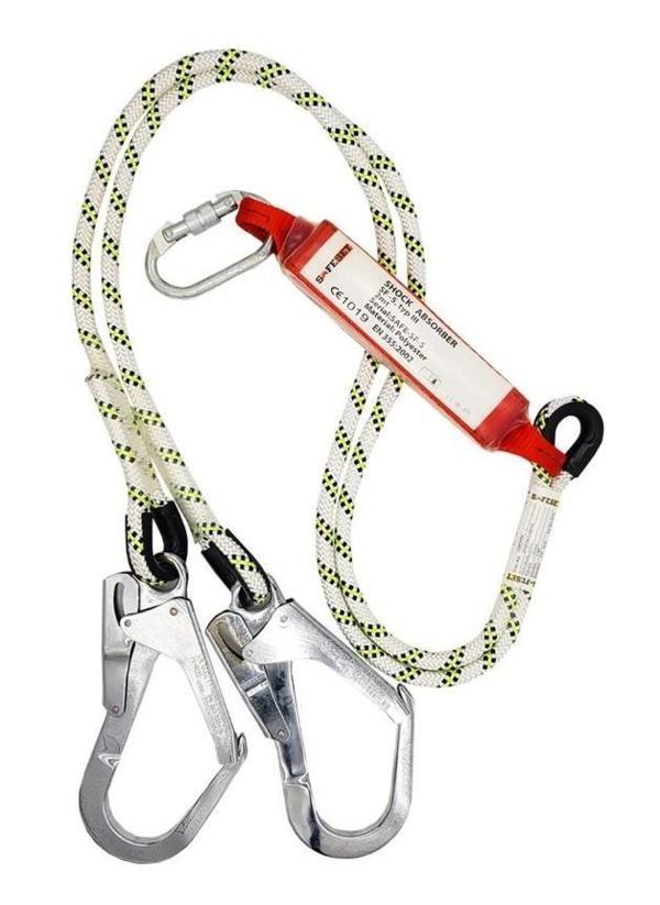 Ennalbur Çift Bacaklı Şok Emicili Lanyard Büyük Kancalı - Image 1