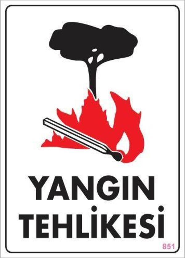Yangın Tehlikesi Uyarı Levhası 25x35 KOD:851 - Image 1