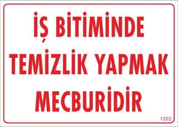 Temizlik Düzen Uyarı Levhası 25x35 KOD:1202 - Image 1