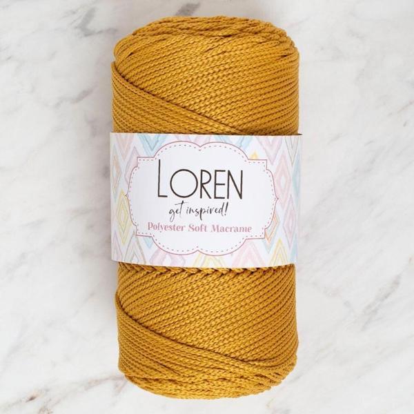 Loren Polyester Soft Macrame Hardal El Örgü İpi - LM061 - 34449 - Image 1